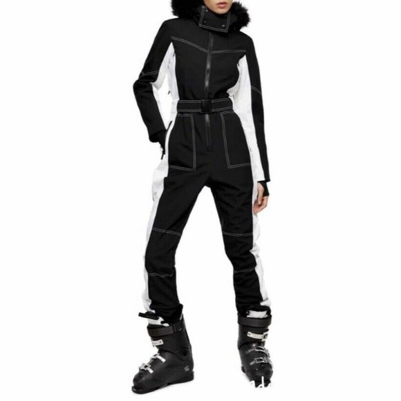 Topshop Jackets & Blazers - Topshop Sno Ski Snow Suit Jumpsuit Faux Fur 2